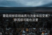 蘑菇视频官网画质与流量体验变差？原因很可能在这里