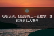 明明没哭，但回家路上一直在想：说的就是91大事件