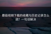 蘑菇视频下载的收藏与历史记录怎么调？一句话解决