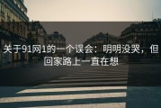 关于91网1的一个误会：明明没哭，但回家路上一直在想