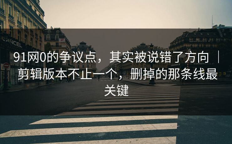 91网0的争议点，其实被说错了方向 ｜ 剪辑版本不止一个，删掉的那条线最关键
