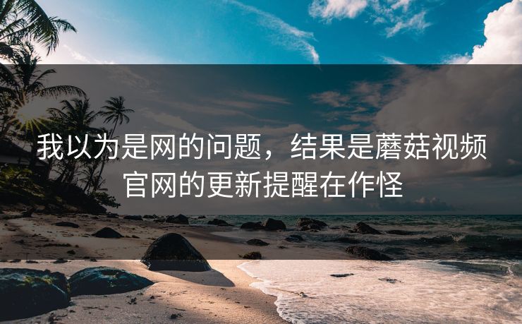 我以为是网的问题，结果是蘑菇视频官网的更新提醒在作怪