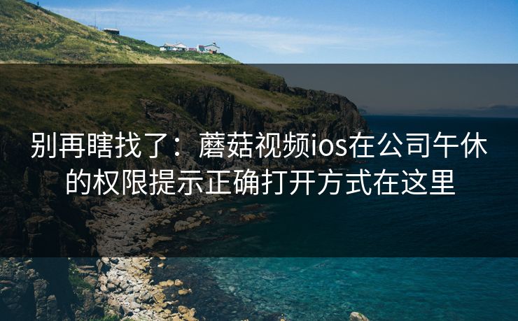 别再瞎找了：蘑菇视频ios在公司午休的权限提示正确打开方式在这里