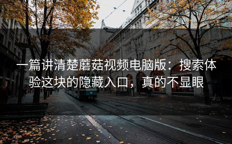 一篇讲清楚蘑菇视频电脑版:搜索体验这块的隐藏入口,真的不显眼 一篇讲清楚蘑菇视频电脑版:搜索体验这块的隐藏入口,真的不显眼
